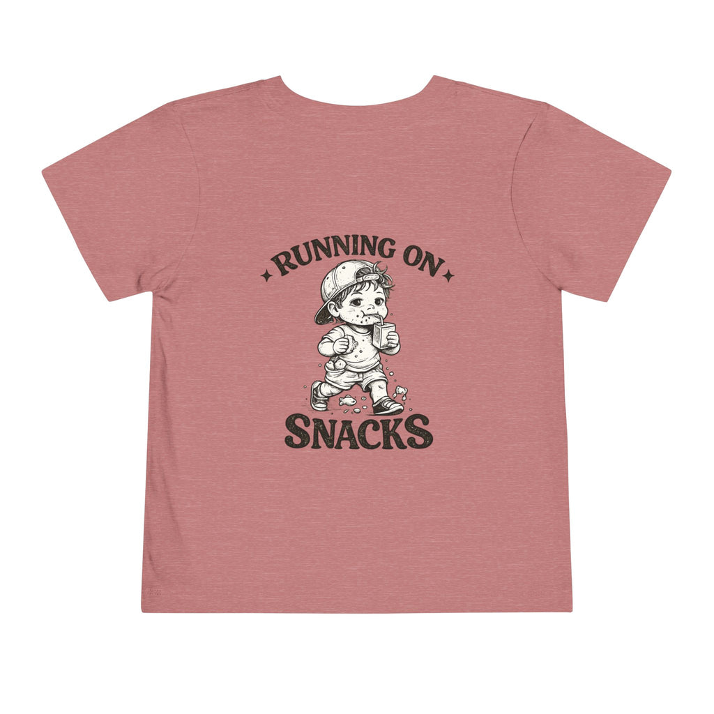 Running on Snacks Toddler Tee — “Feral Kids Club” Minimal Chest Logo
