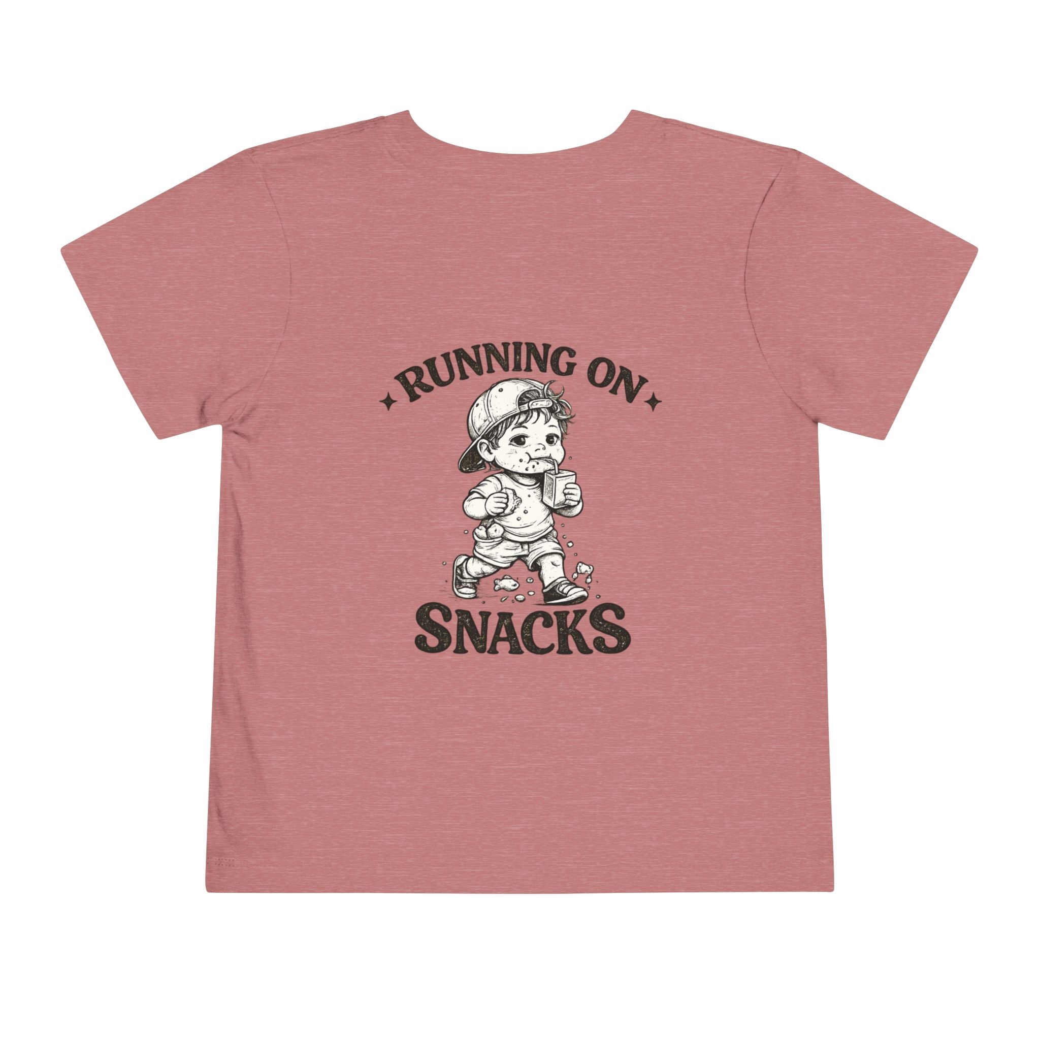 Running on Snacks Toddler Tee — “Feral Kids Club” Minimal Chest Logo