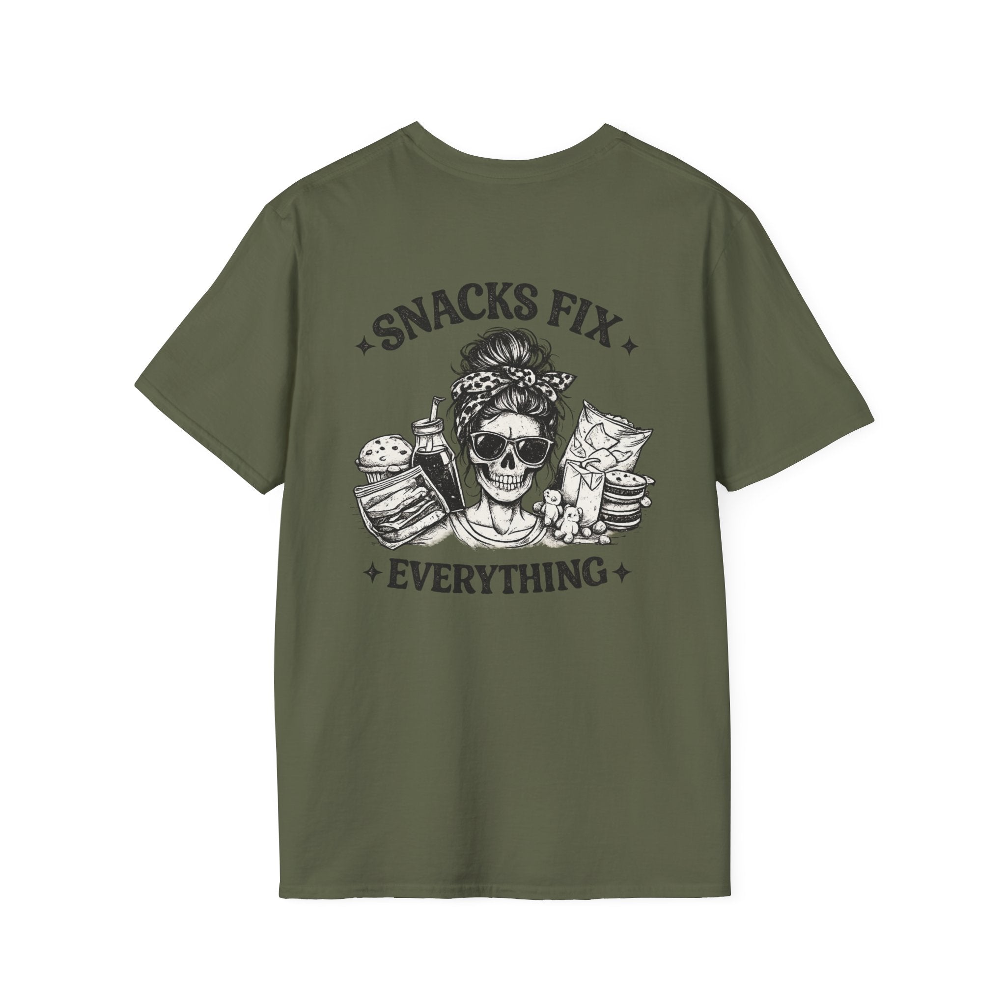 Snacks Fix Everything T-Shirt — Casual Mom Graphic Tee