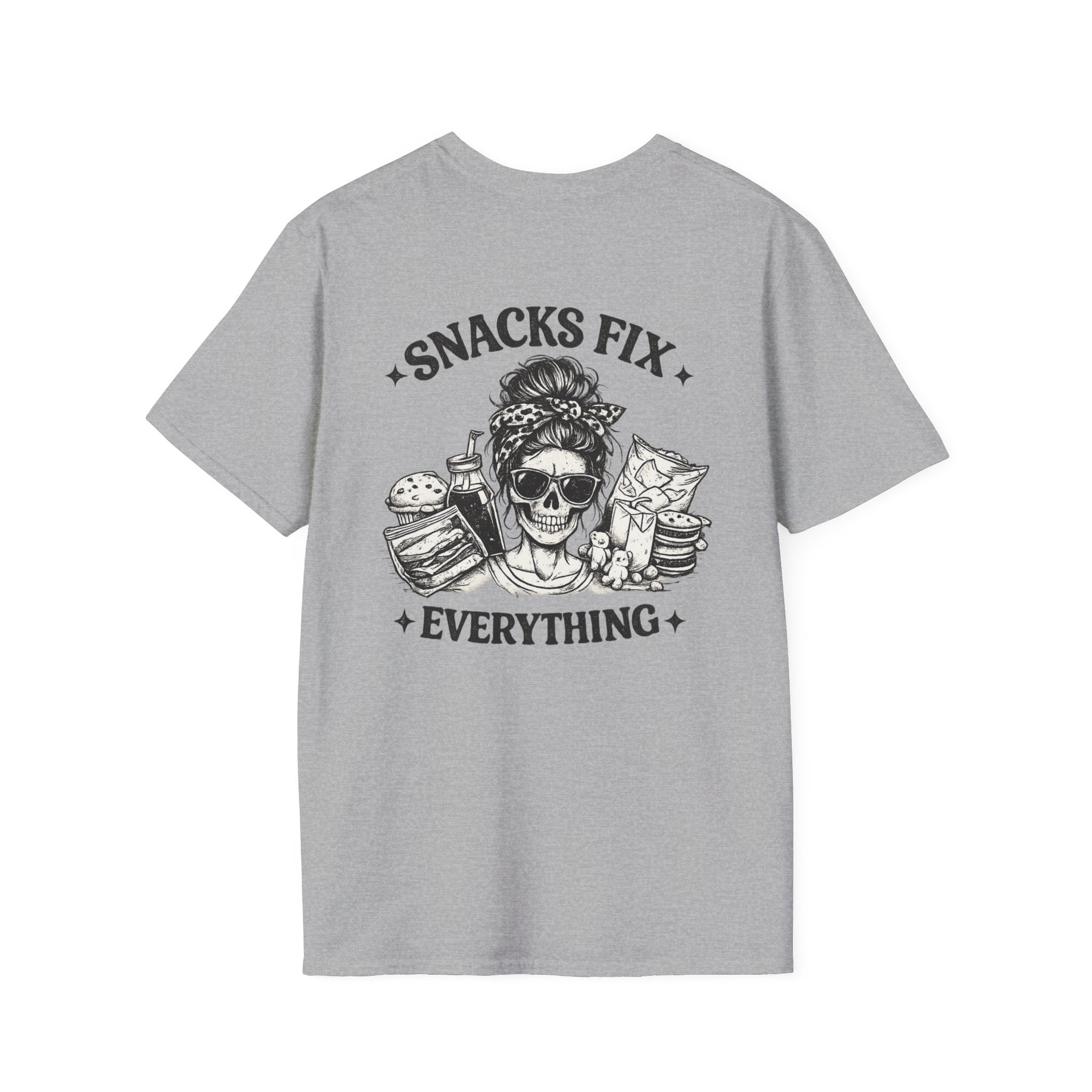 Snacks Fix Everything T-Shirt — Casual Mom Graphic Tee