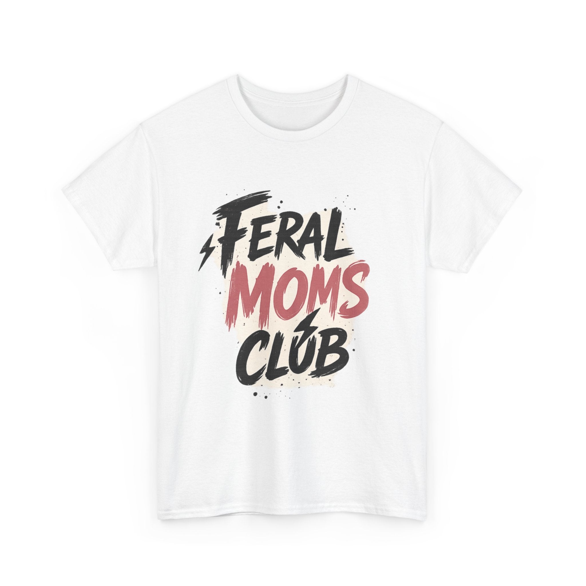 Feral Moms Club T‑Shirt — Funny Mom Gift, Bold Brushstroke Graphic Tee