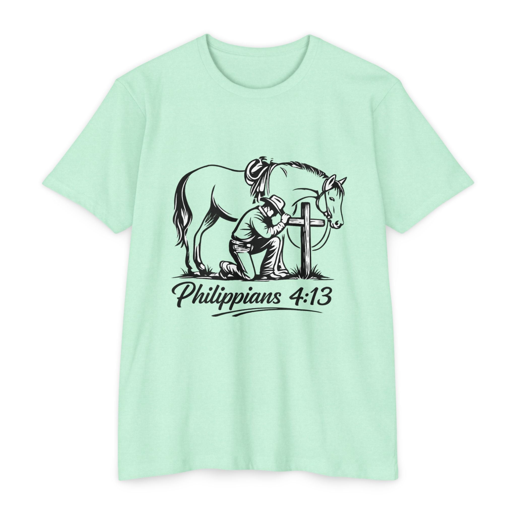Philippians 4:13 Cowboy Praying Tee