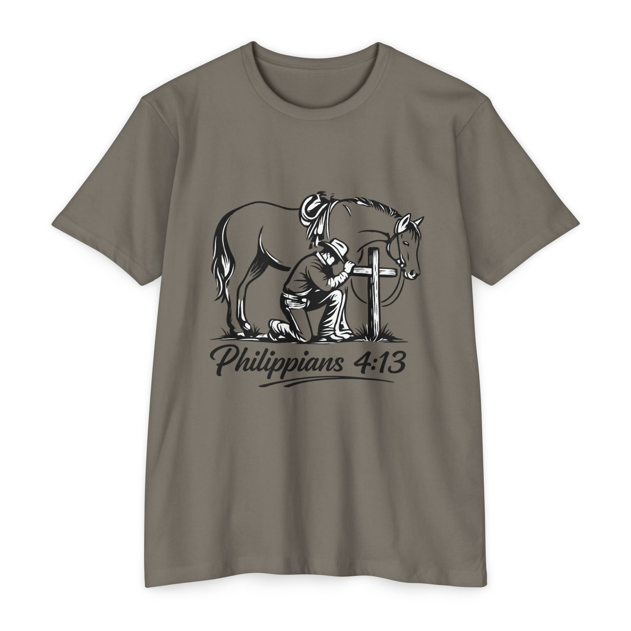 Philippians 4:13 Cowboy Praying Tee