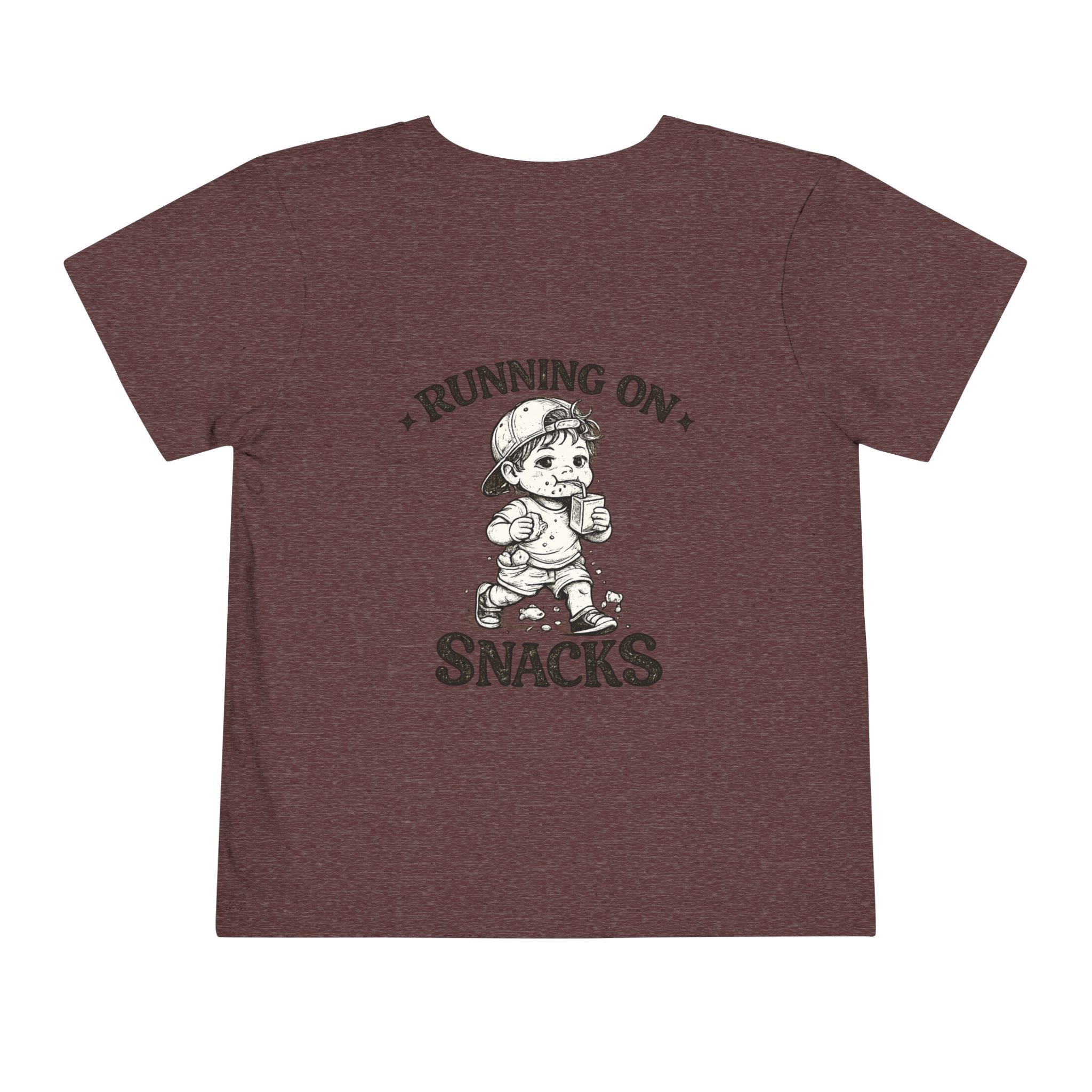 Running on Snacks Toddler Tee — “Feral Kids Club” Minimal Chest Logo