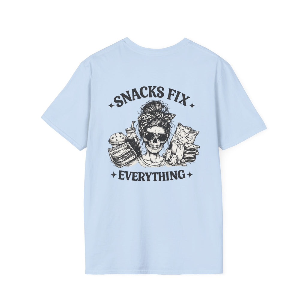 Snacks Fix Everything T-Shirt — Casual Mom Graphic Tee