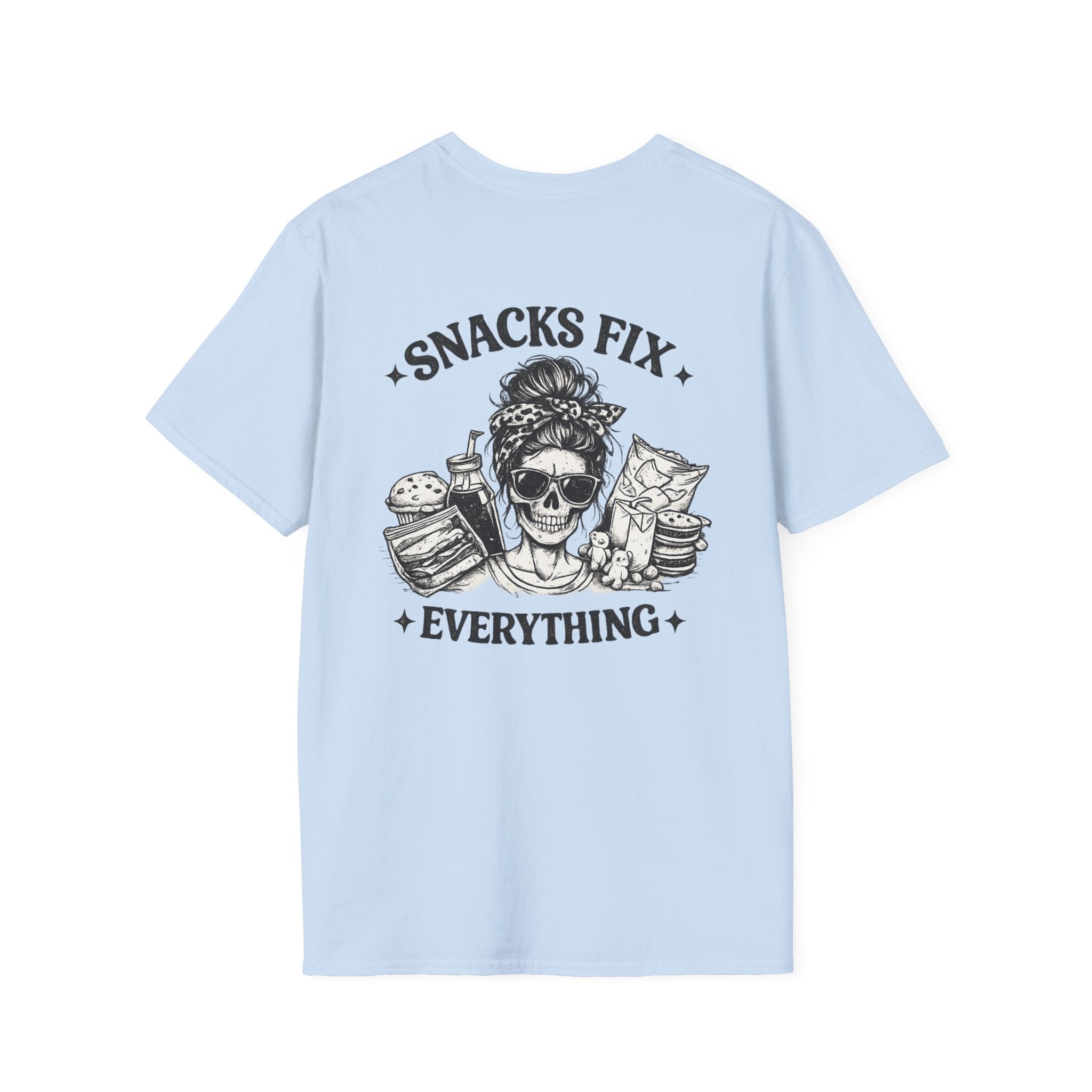 Snacks Fix Everything T-Shirt — Casual Mom Graphic Tee