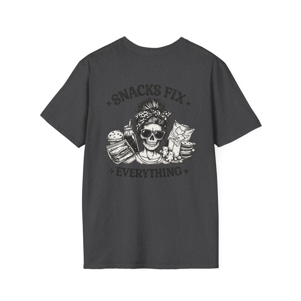 Snacks Fix Everything T-Shirt — Casual Mom Graphic Tee