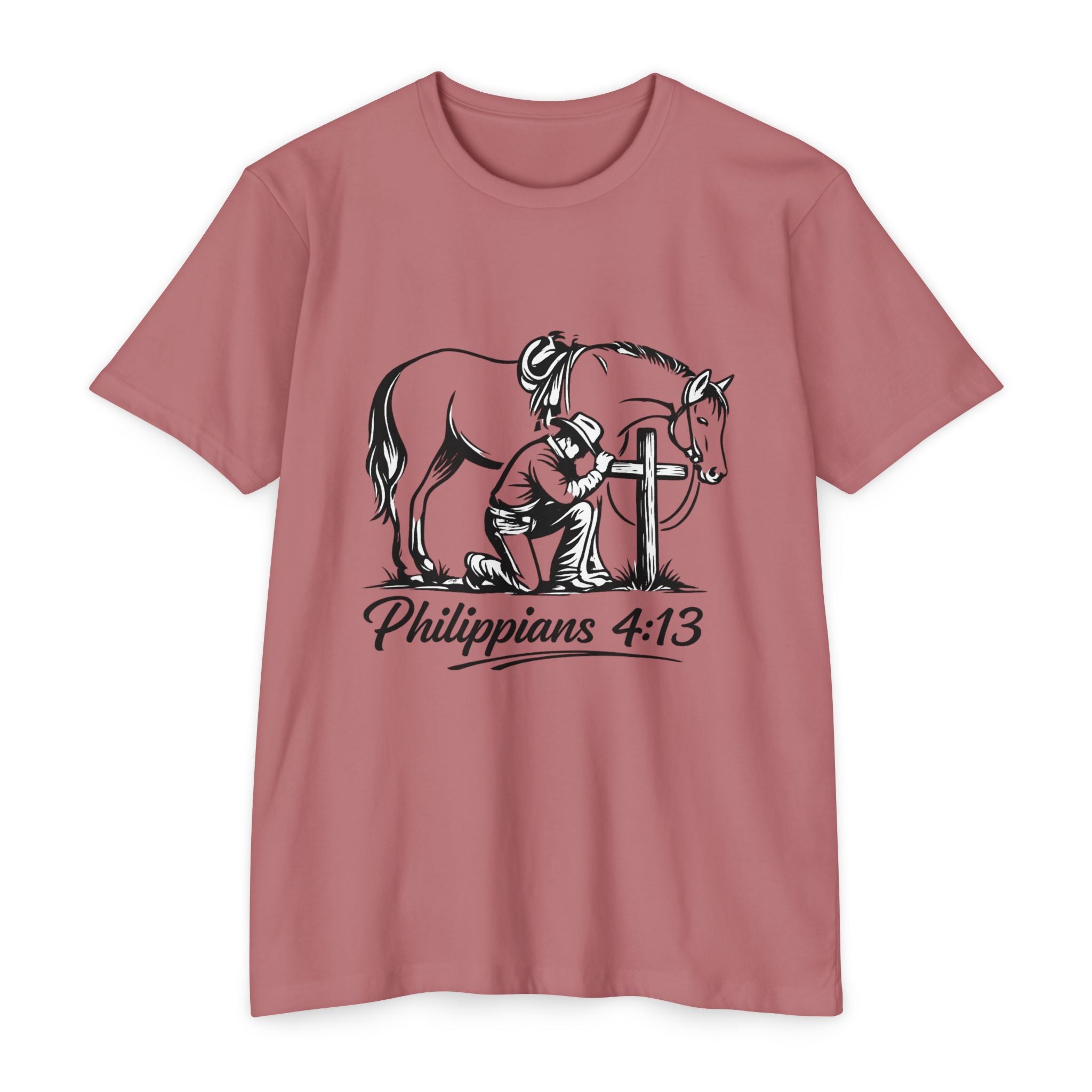 Philippians 4:13 Cowboy Praying Tee