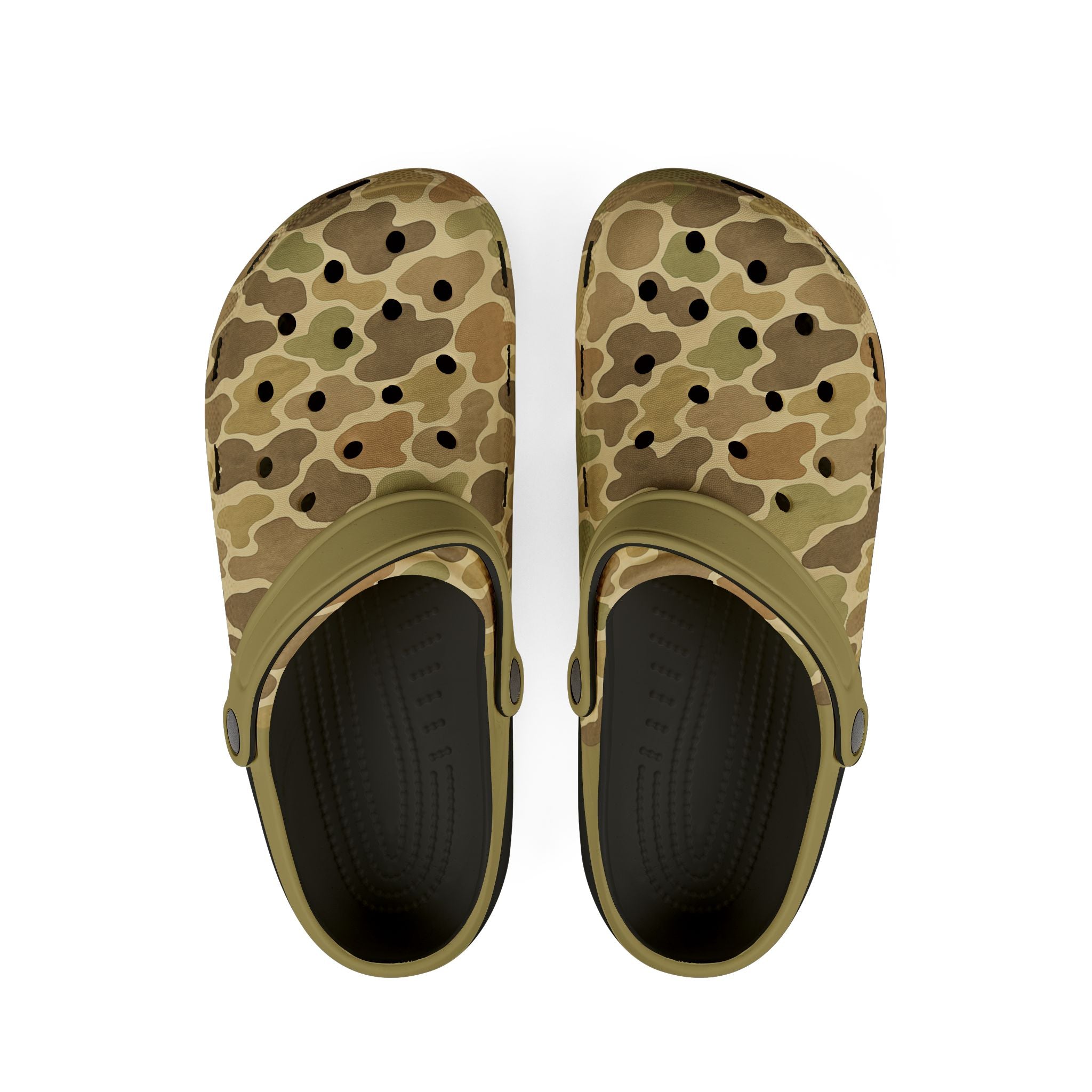 Duck Camo Print Foam Clogs — Lightweight Slip-On Shoes