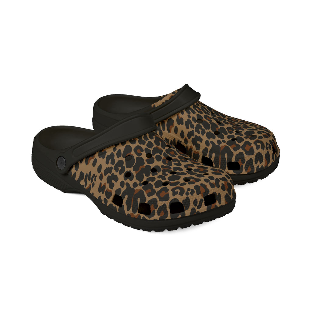 Leopard Print Foam Clogs — Lightweight Slip-On Shoes