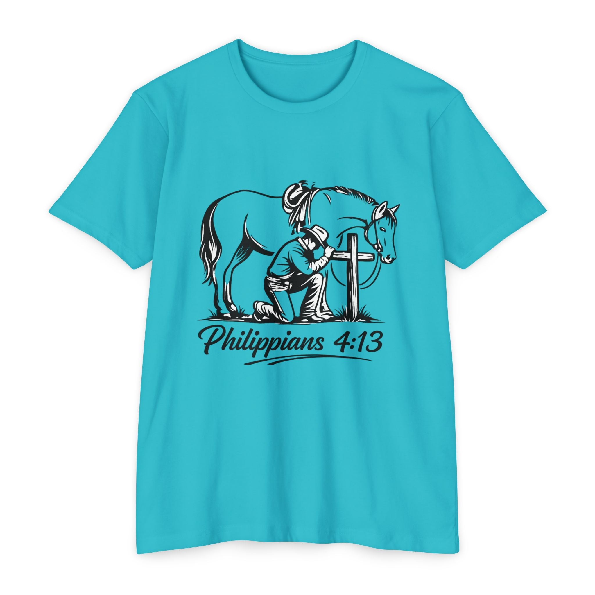 Philippians 4:13 Cowboy Praying Tee