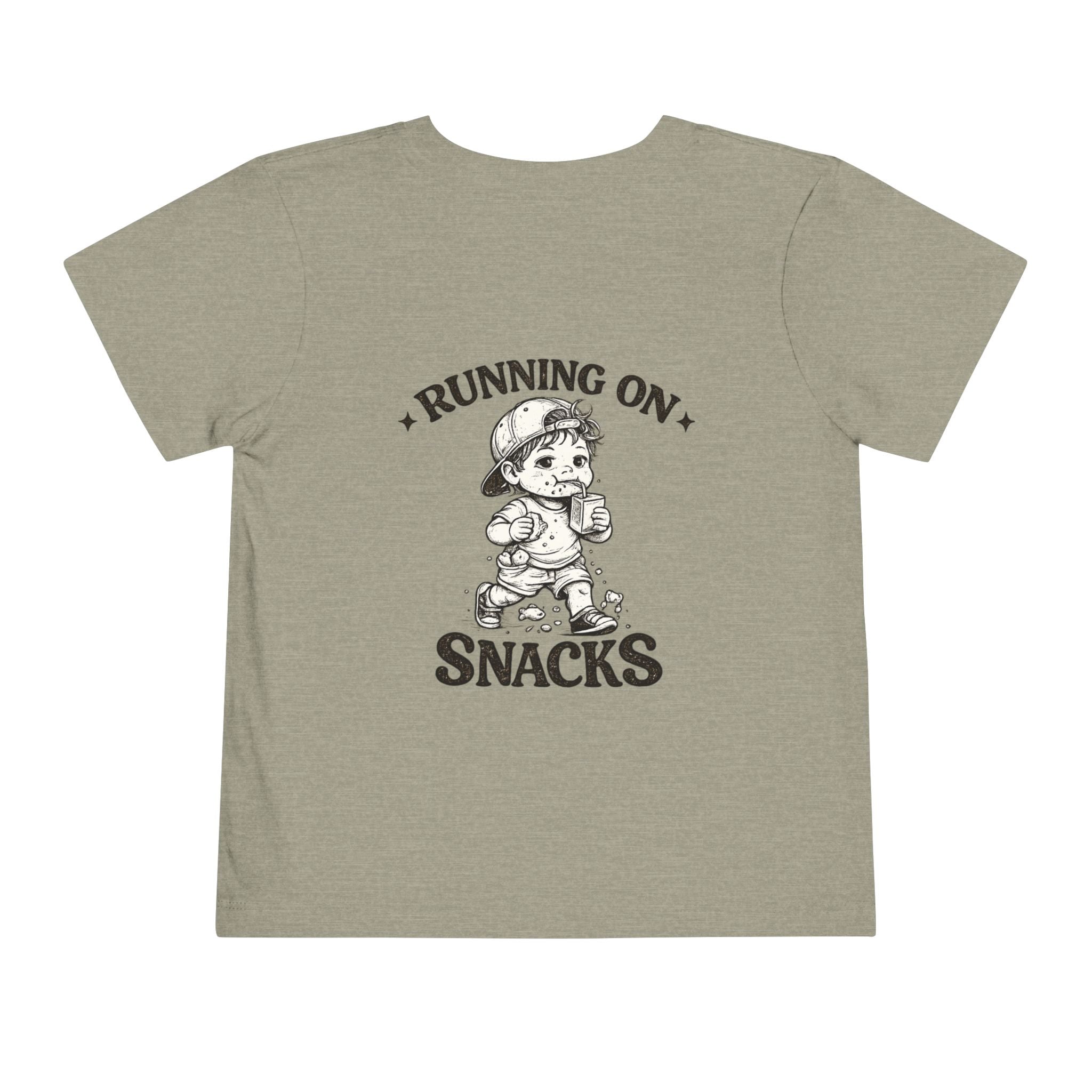 Running on Snacks Toddler Tee — “Feral Kids Club” Minimal Chest Logo