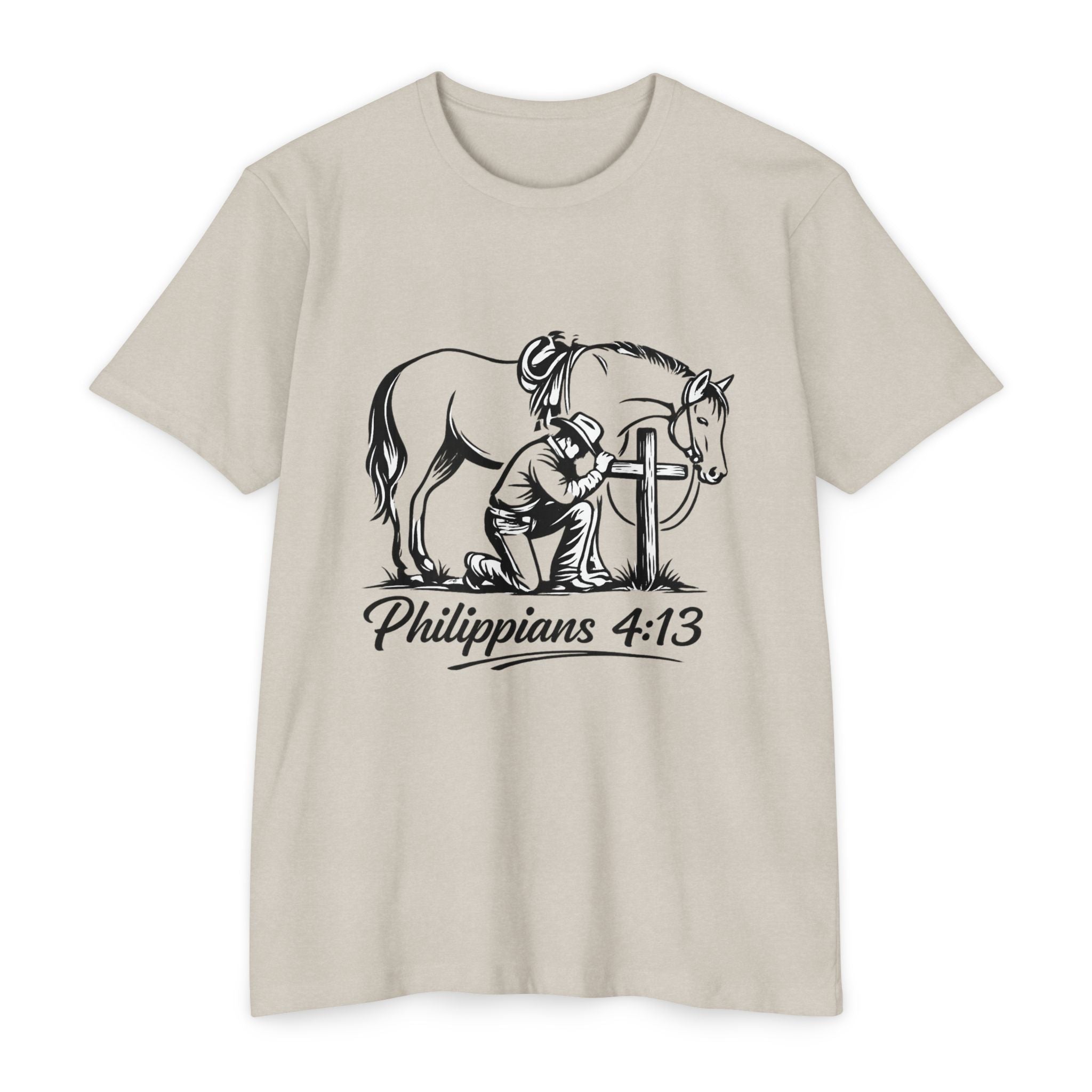 Philippians 4:13 Cowboy Praying Tee