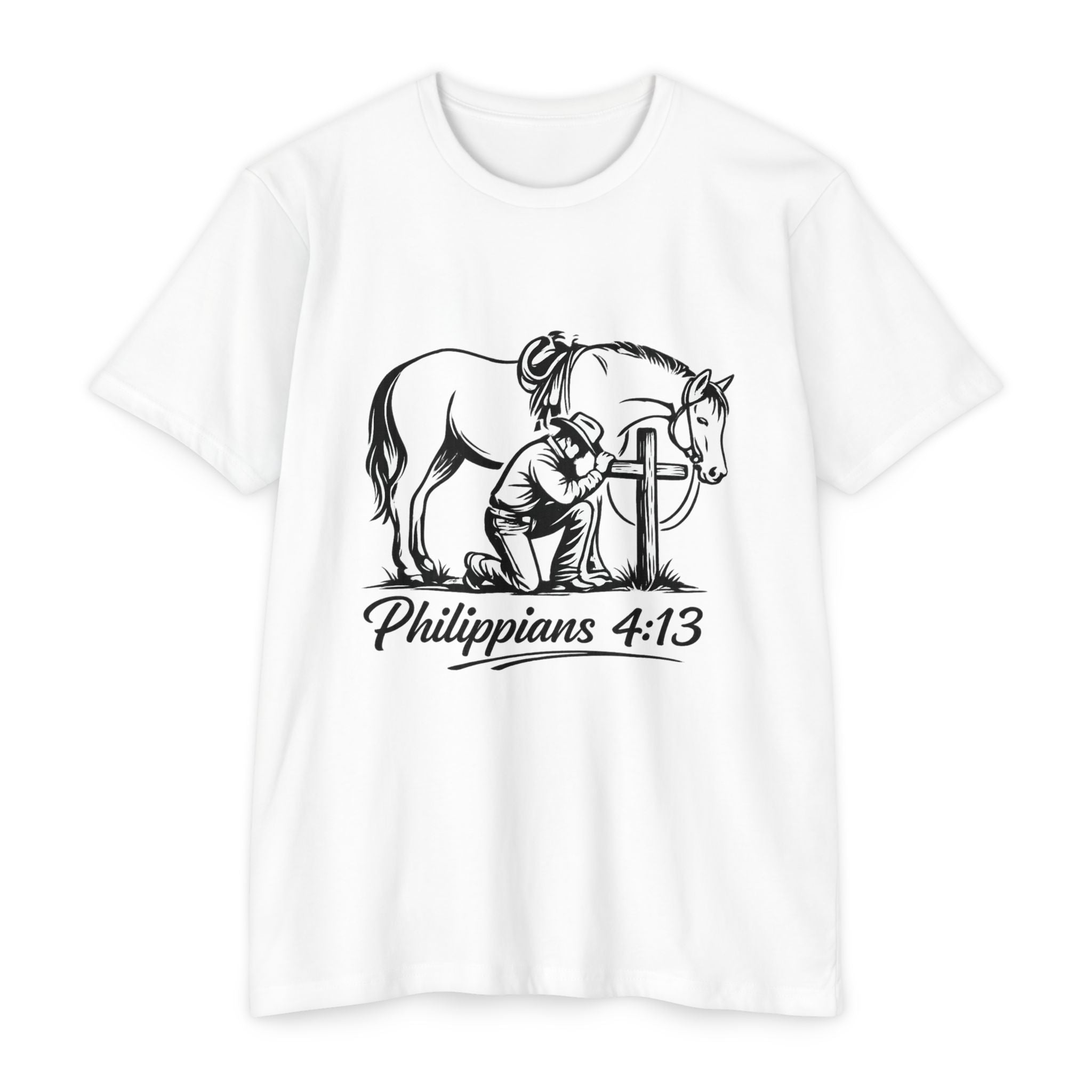 Philippians 4:13 Cowboy Praying Tee