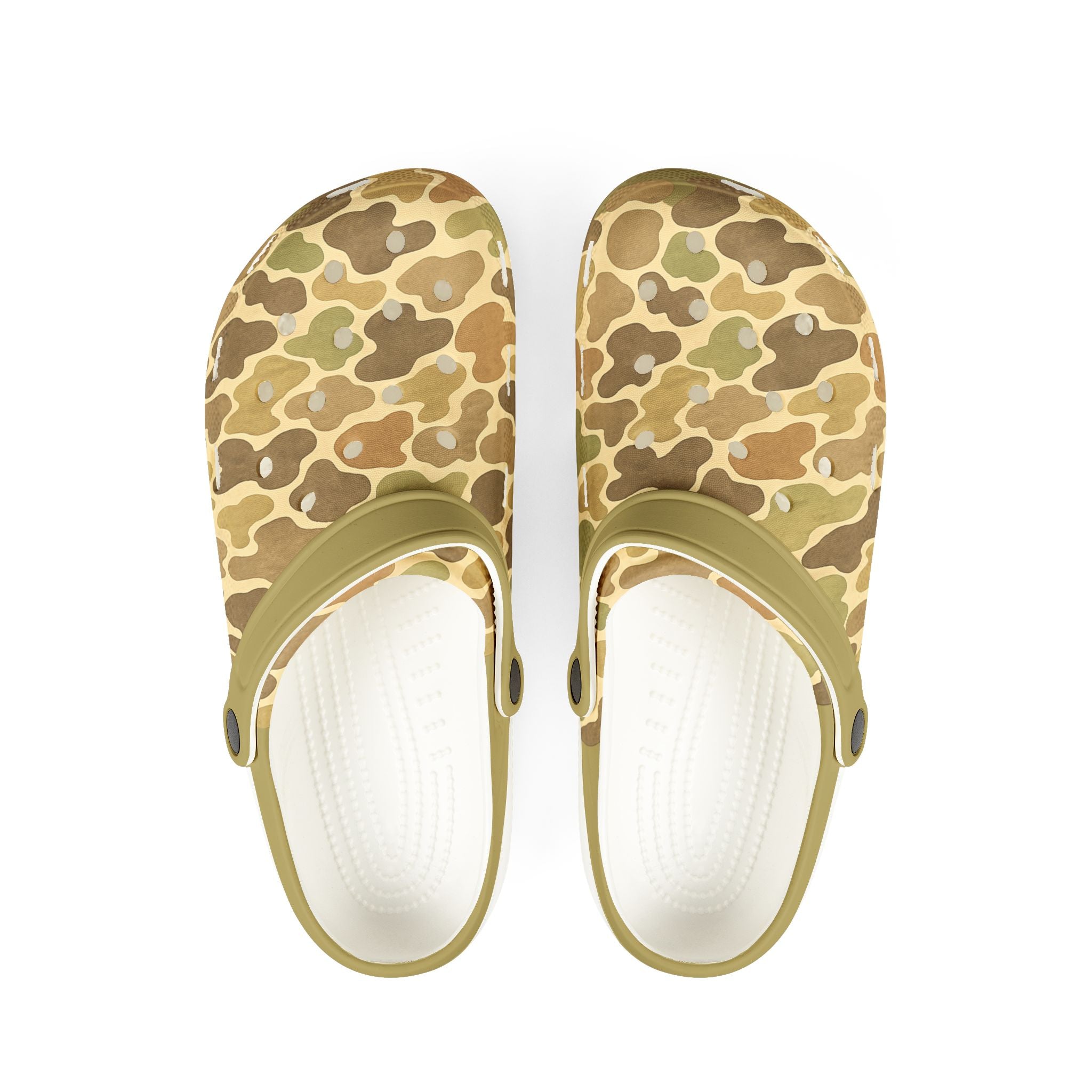 Duck Camo Print Foam Clogs — Lightweight Slip-On Shoes