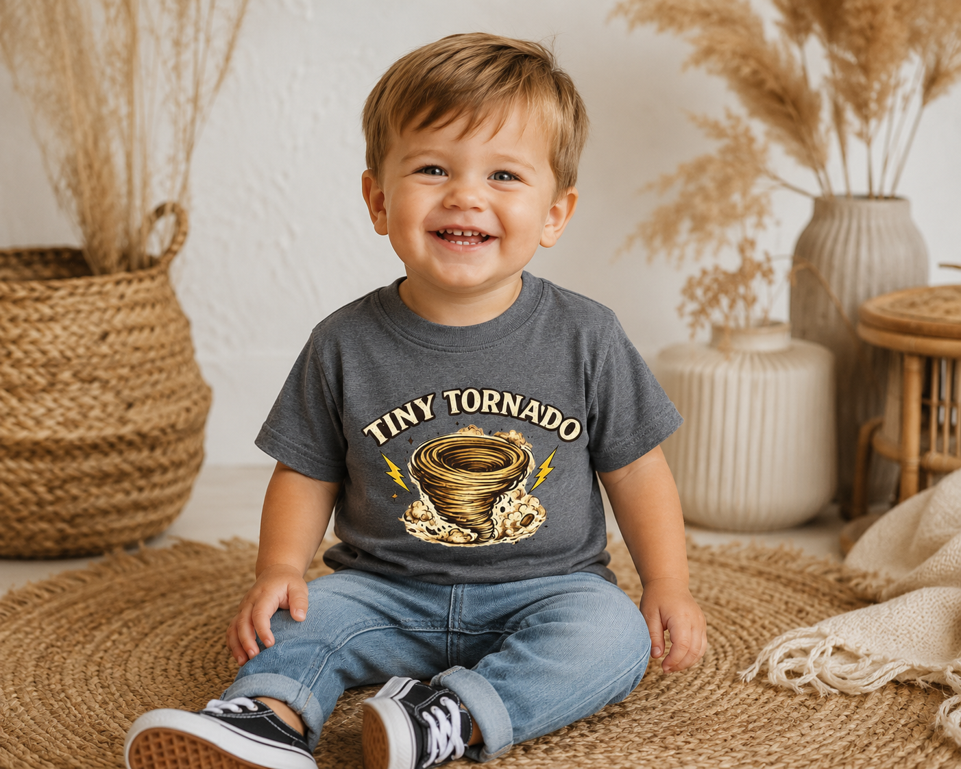 Toddler T-Shirt — "Tiny Tornado" Cute Kid Graphic Tee