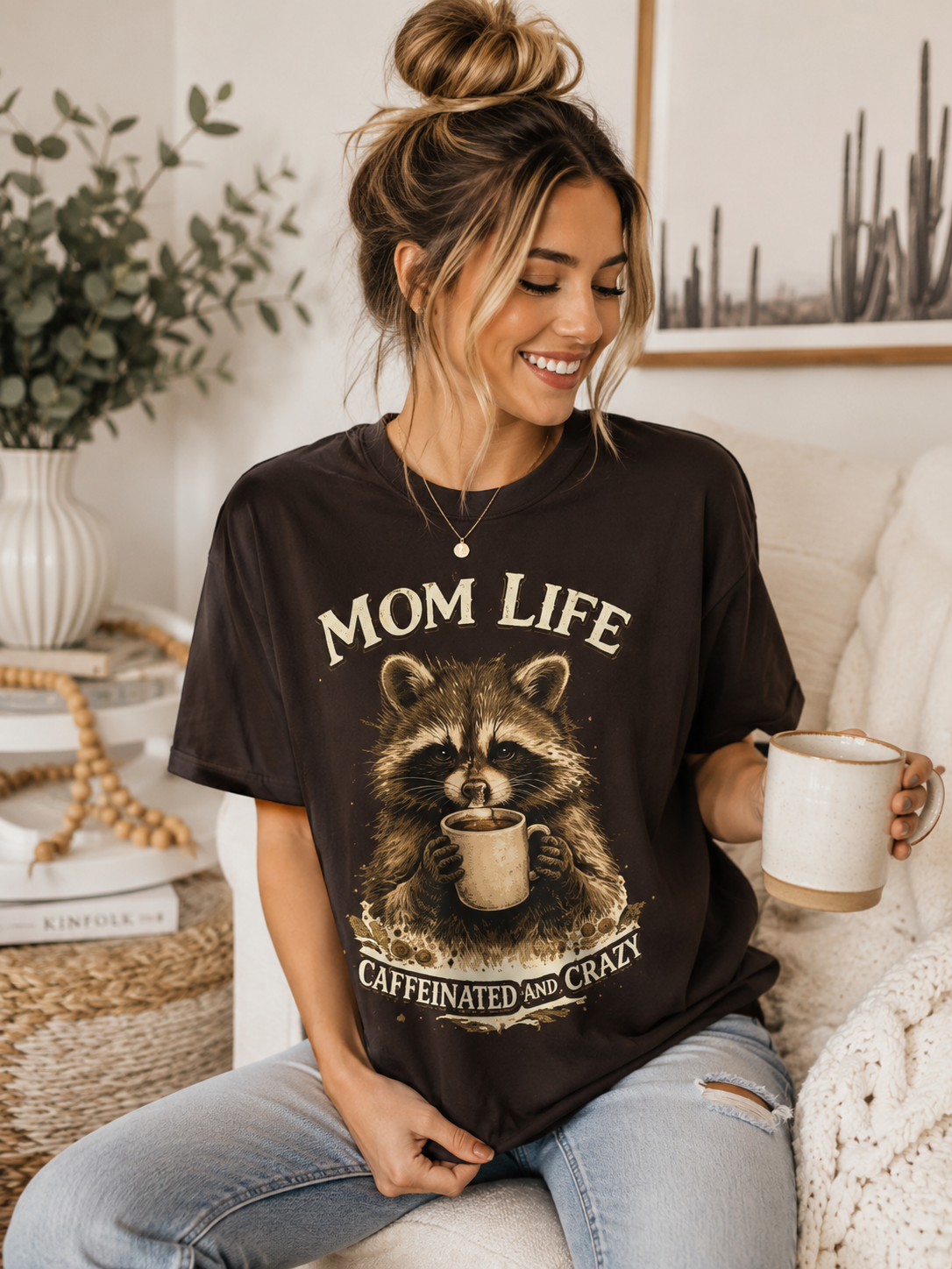 Mom Life — 'Caffeinated and Crazy Tee