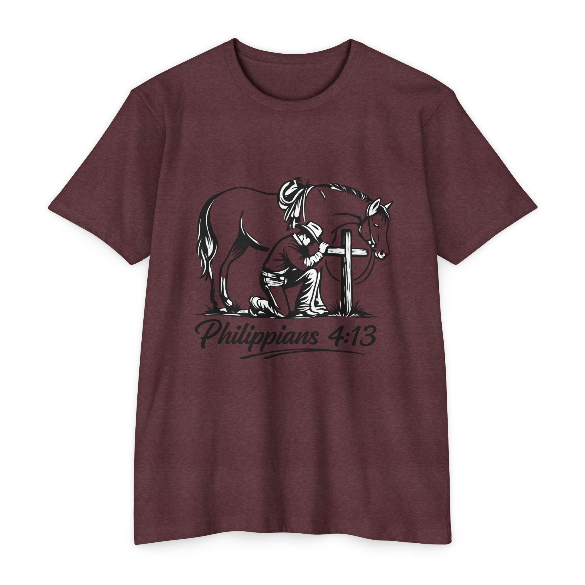 Philippians 4:13 Cowboy Praying Tee