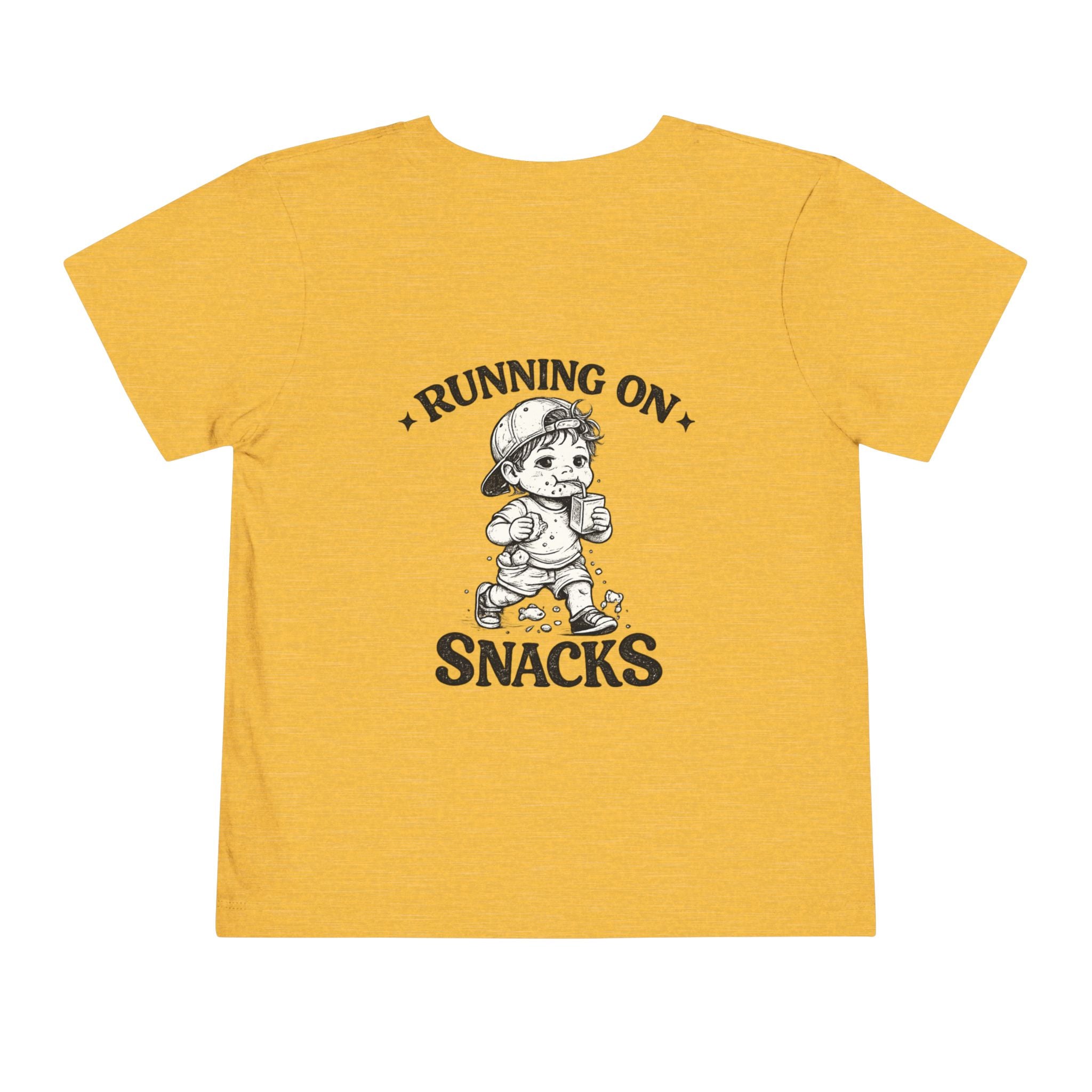 Running on Snacks Toddler Tee — “Feral Kids Club” Minimal Chest Logo