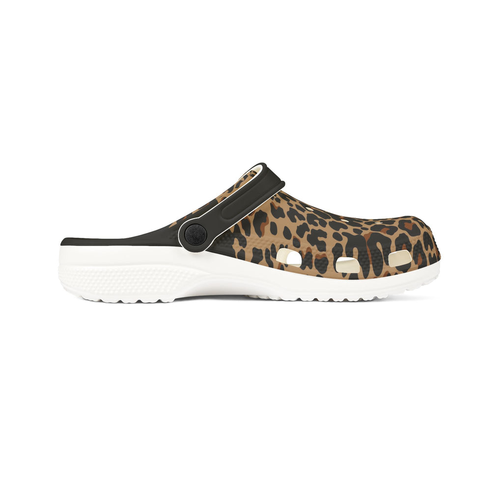 Leopard Print Foam Clogs — Lightweight Slip-On Shoes