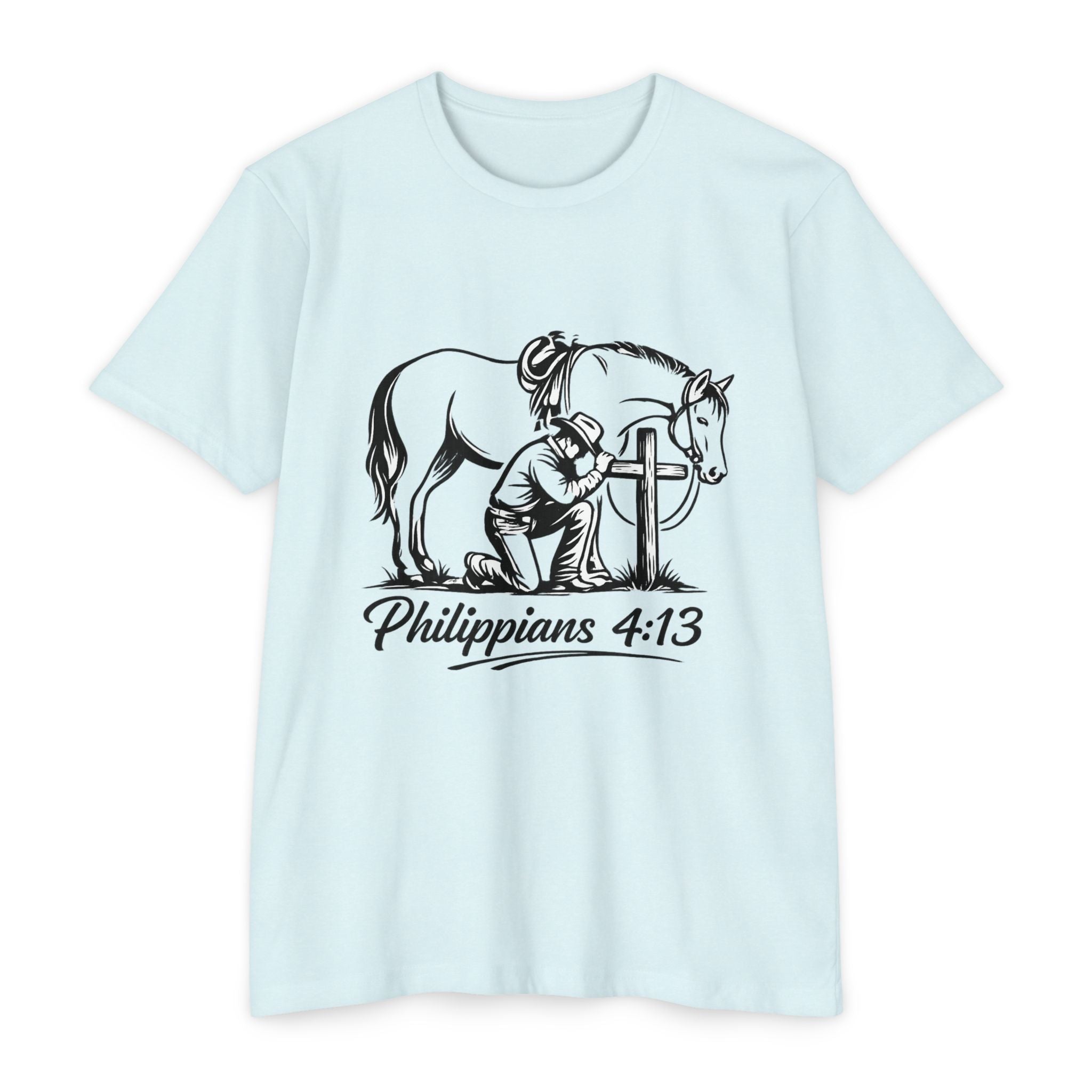 Philippians 4:13 Cowboy Praying Tee