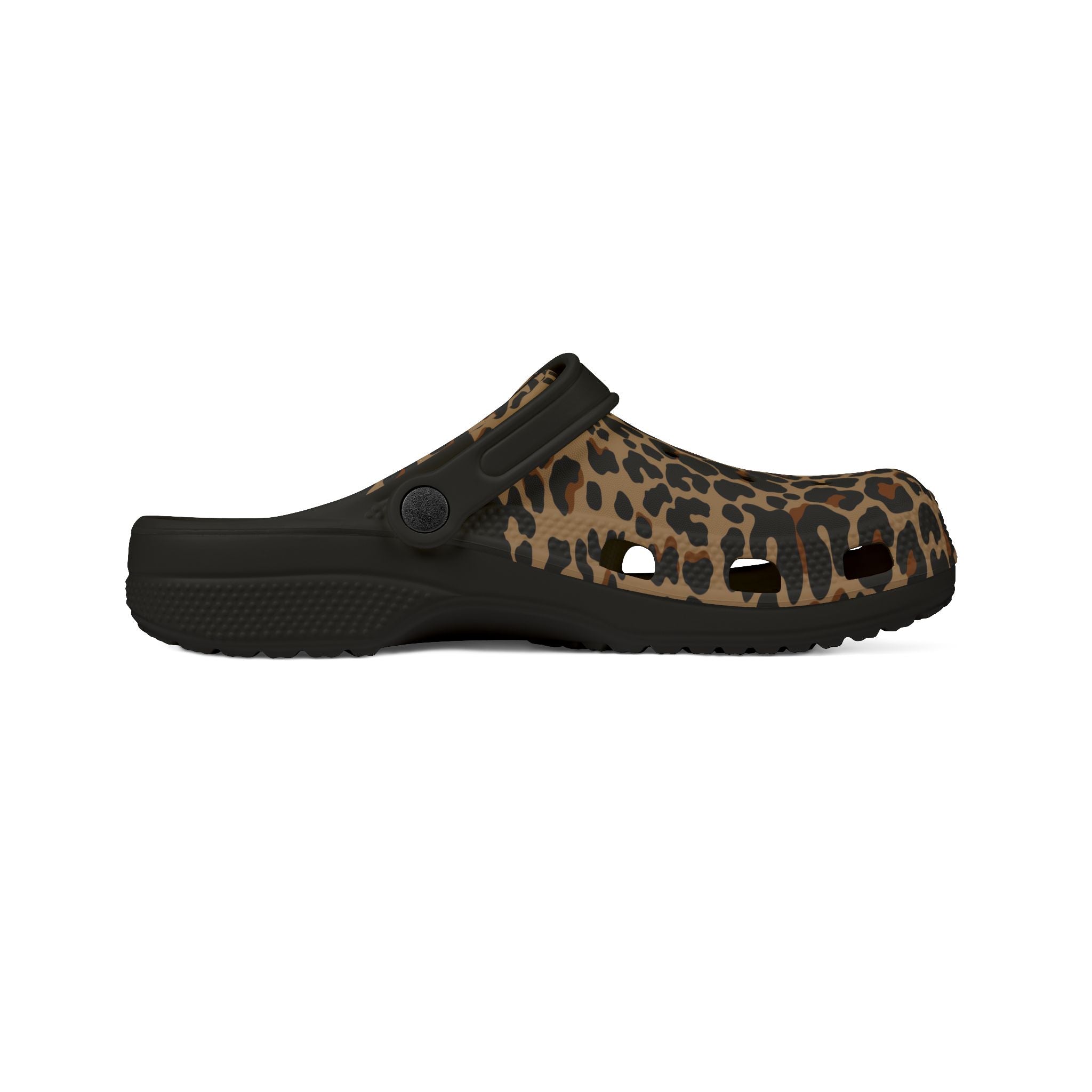 Leopard Print Foam Clogs — Lightweight Slip-On Shoes