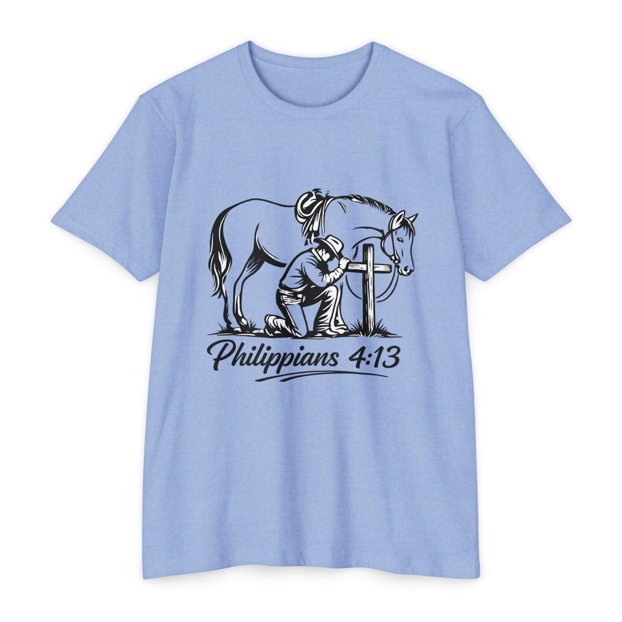 Philippians 4:13 Cowboy Praying Tee