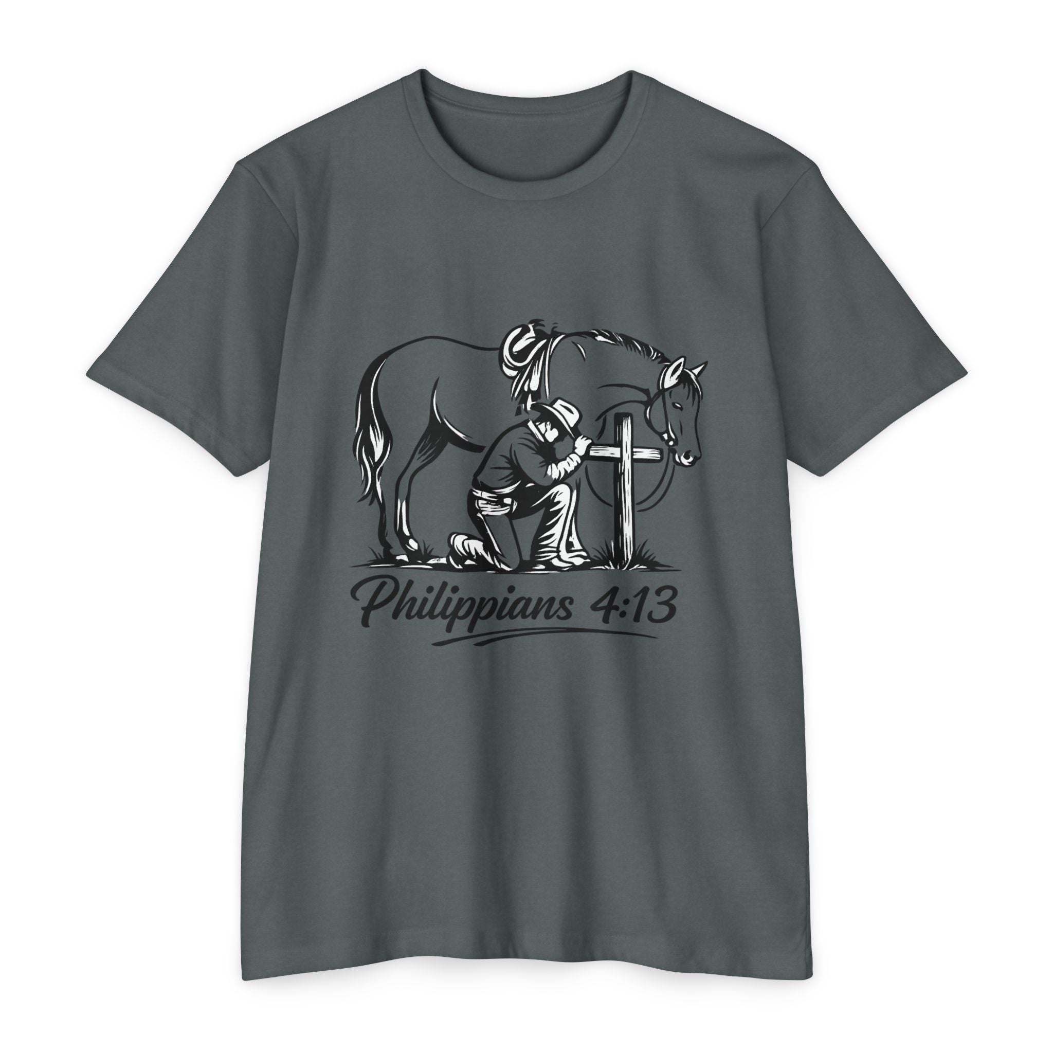 Philippians 4:13 Cowboy Praying Tee