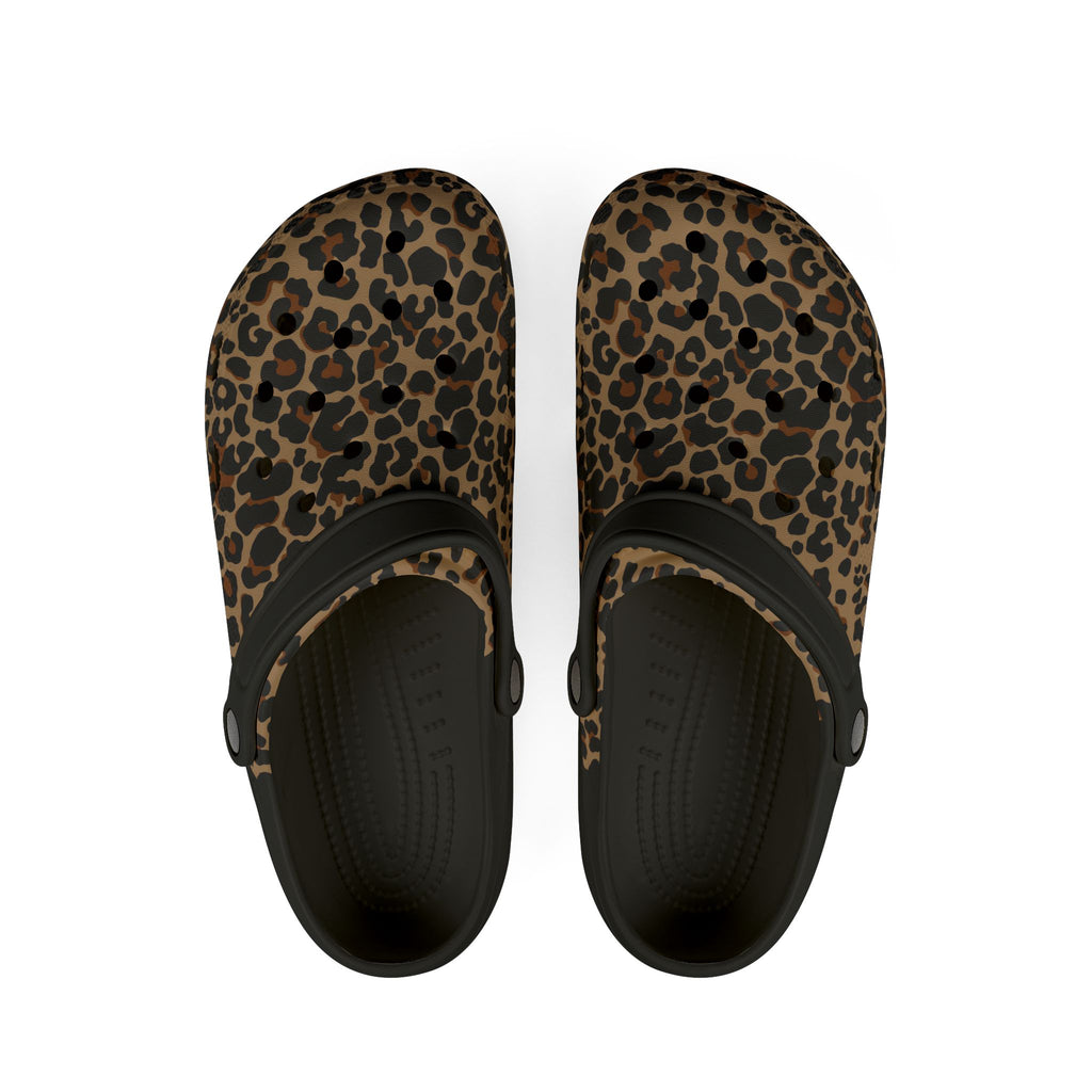 Leopard Print Foam Clogs — Lightweight Slip-On Shoes