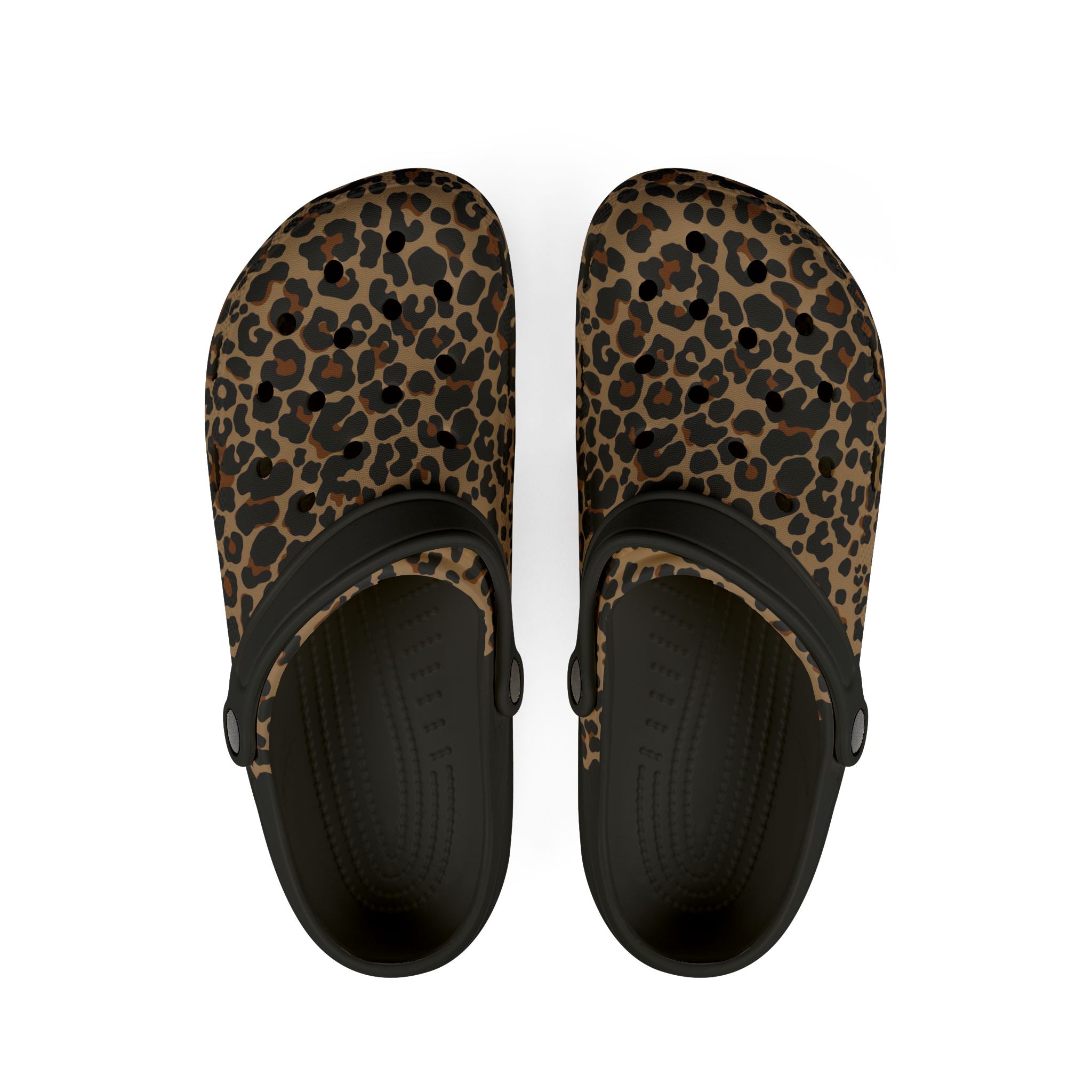 Leopard Print Foam Clogs — Lightweight Slip-On Shoes