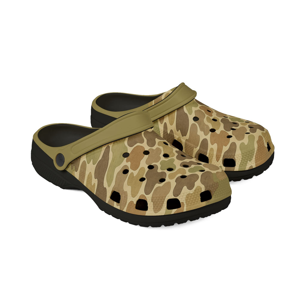 Duck Camo Print Foam Clogs — Lightweight Slip-On Shoes