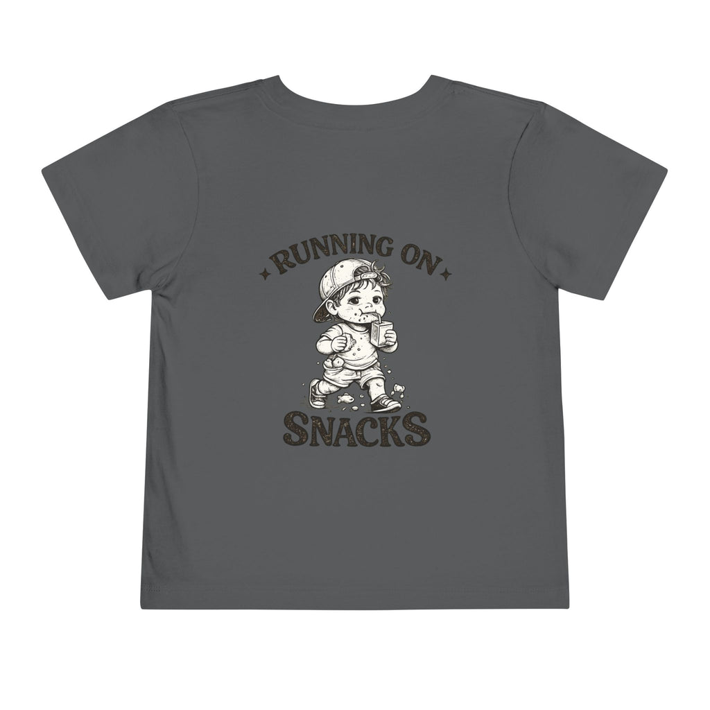 Running on Snacks Toddler Tee — “Feral Kids Club” Minimal Chest Logo