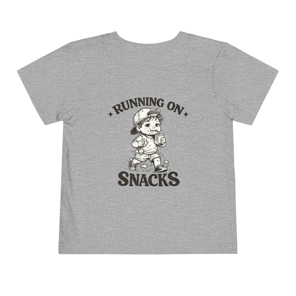 Running on Snacks Toddler Tee — “Feral Kids Club” Minimal Chest Logo