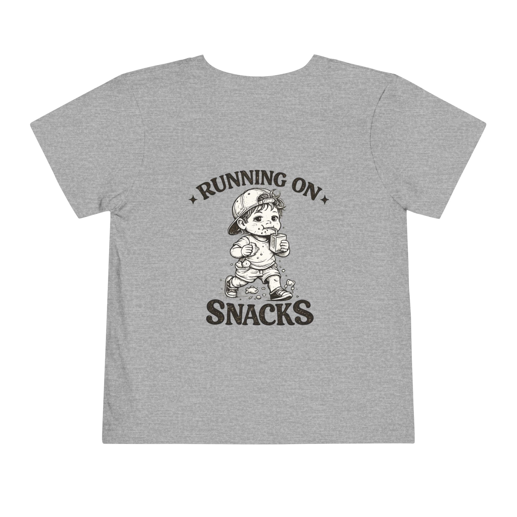 Running on Snacks Toddler Tee — “Feral Kids Club” Minimal Chest Logo