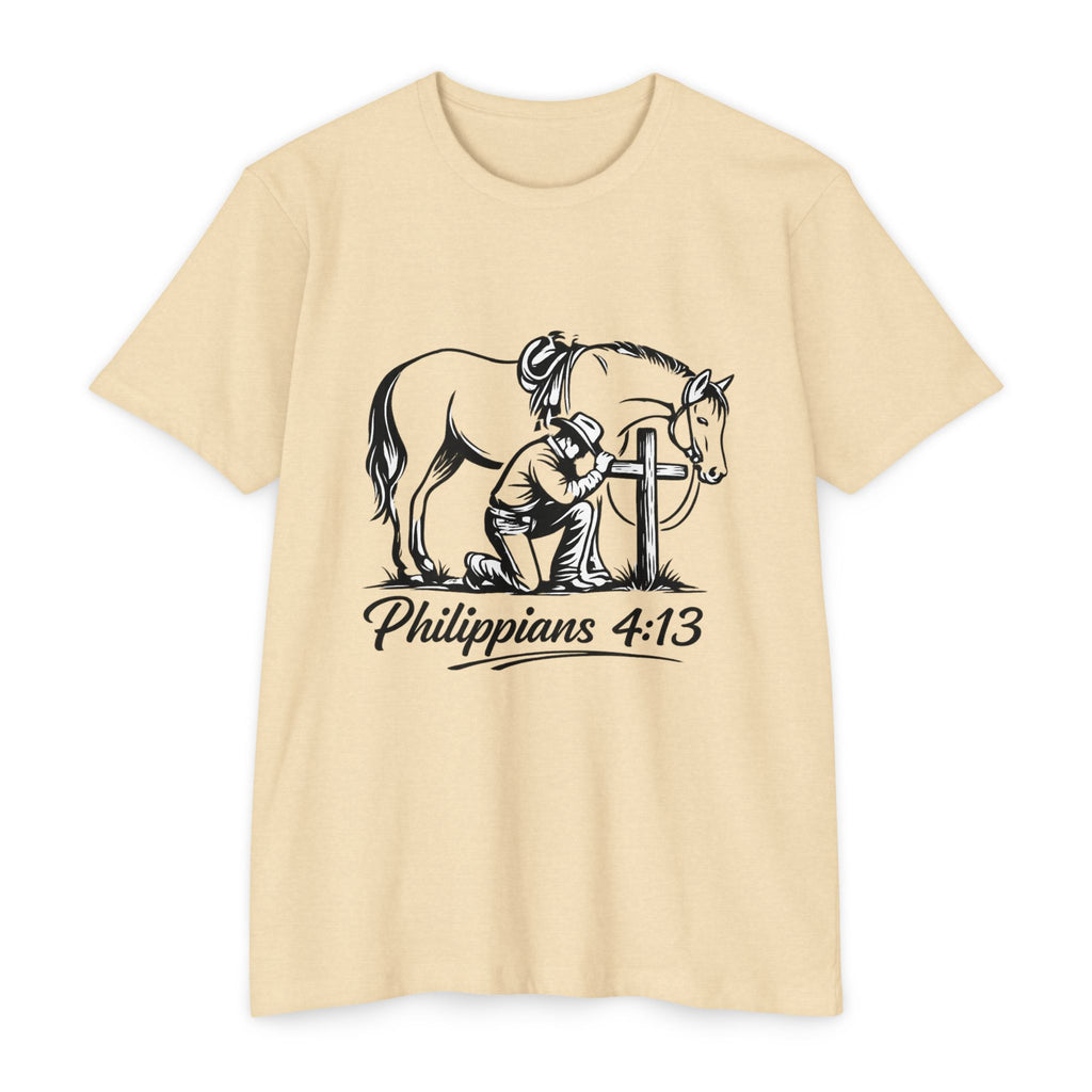 Philippians 4:13 Cowboy Praying Tee