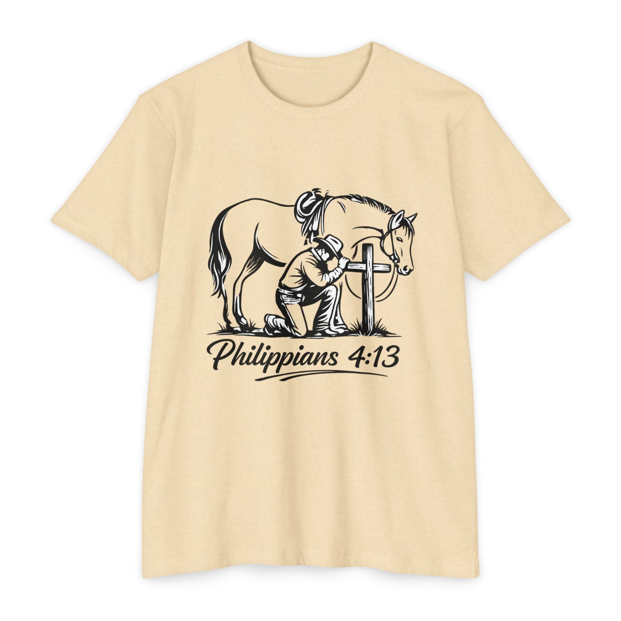 Philippians 4:13 Cowboy Praying Tee