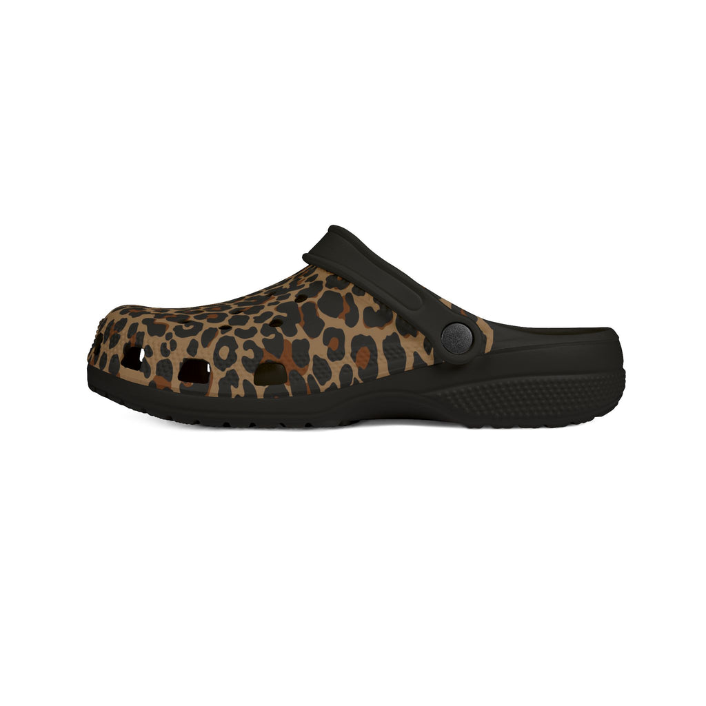Leopard Print Foam Clogs — Lightweight Slip-On Shoes