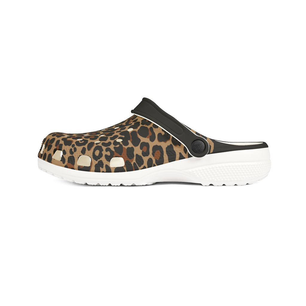 Leopard Print Foam Clogs — Lightweight Slip-On Shoes