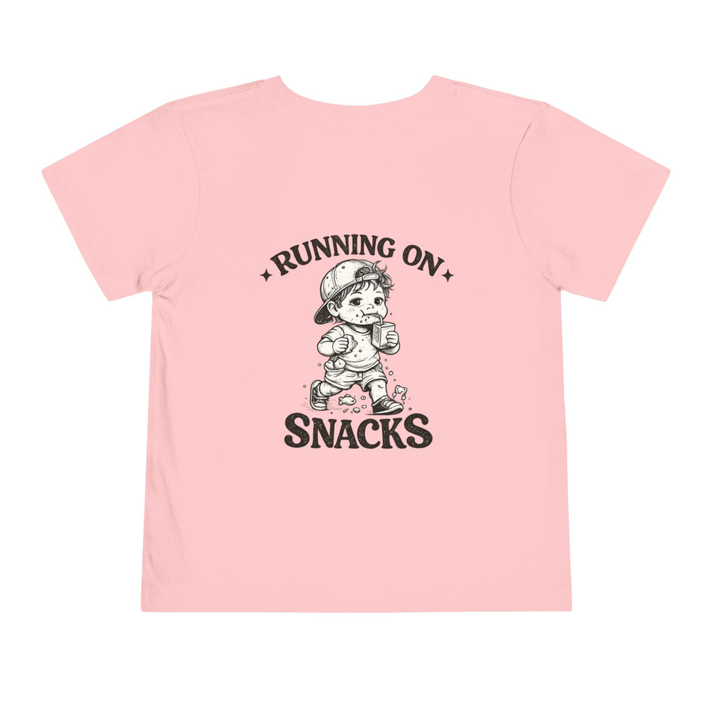 Running on Snacks Toddler Tee — “Feral Kids Club” Minimal Chest Logo