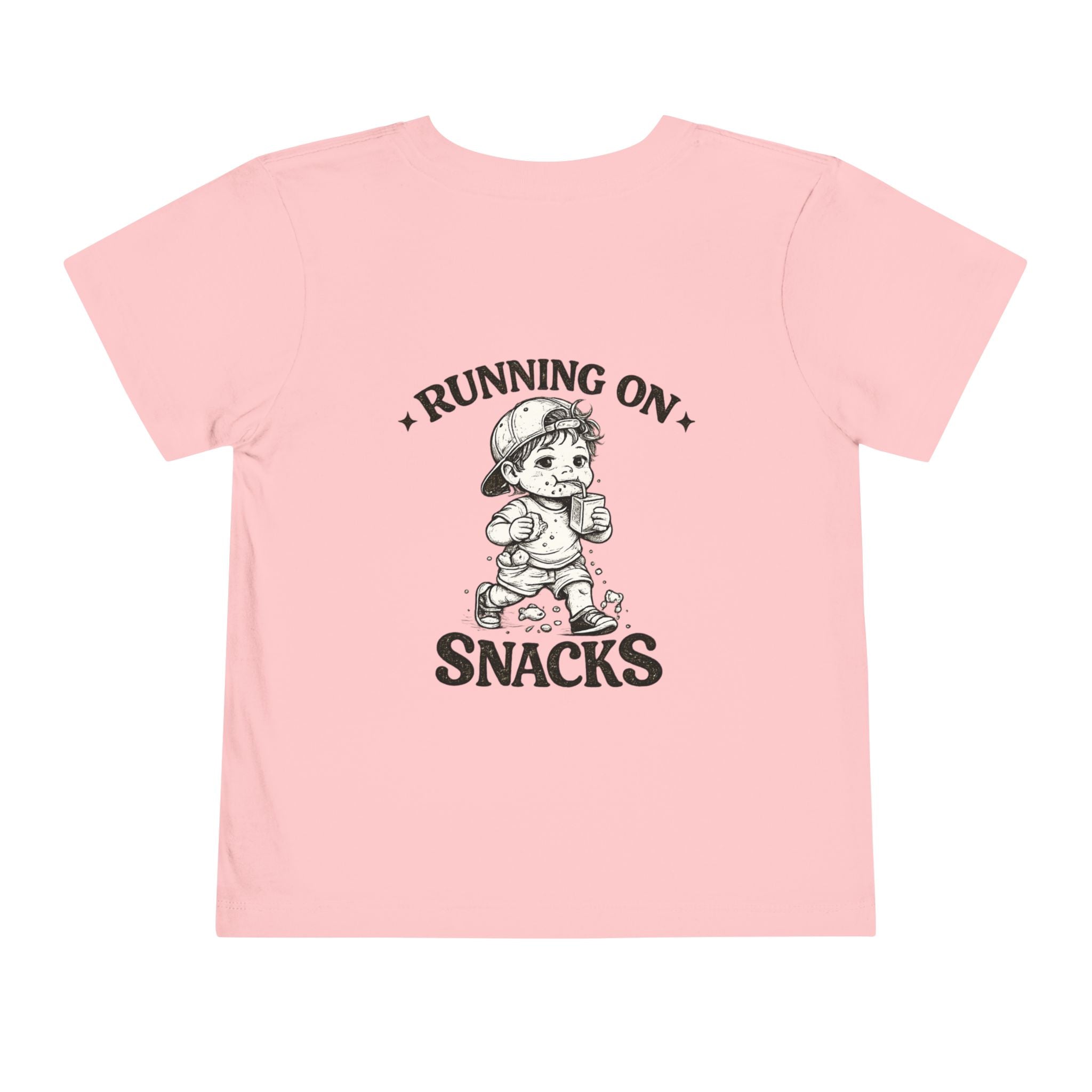 Running on Snacks Toddler Tee — “Feral Kids Club” Minimal Chest Logo