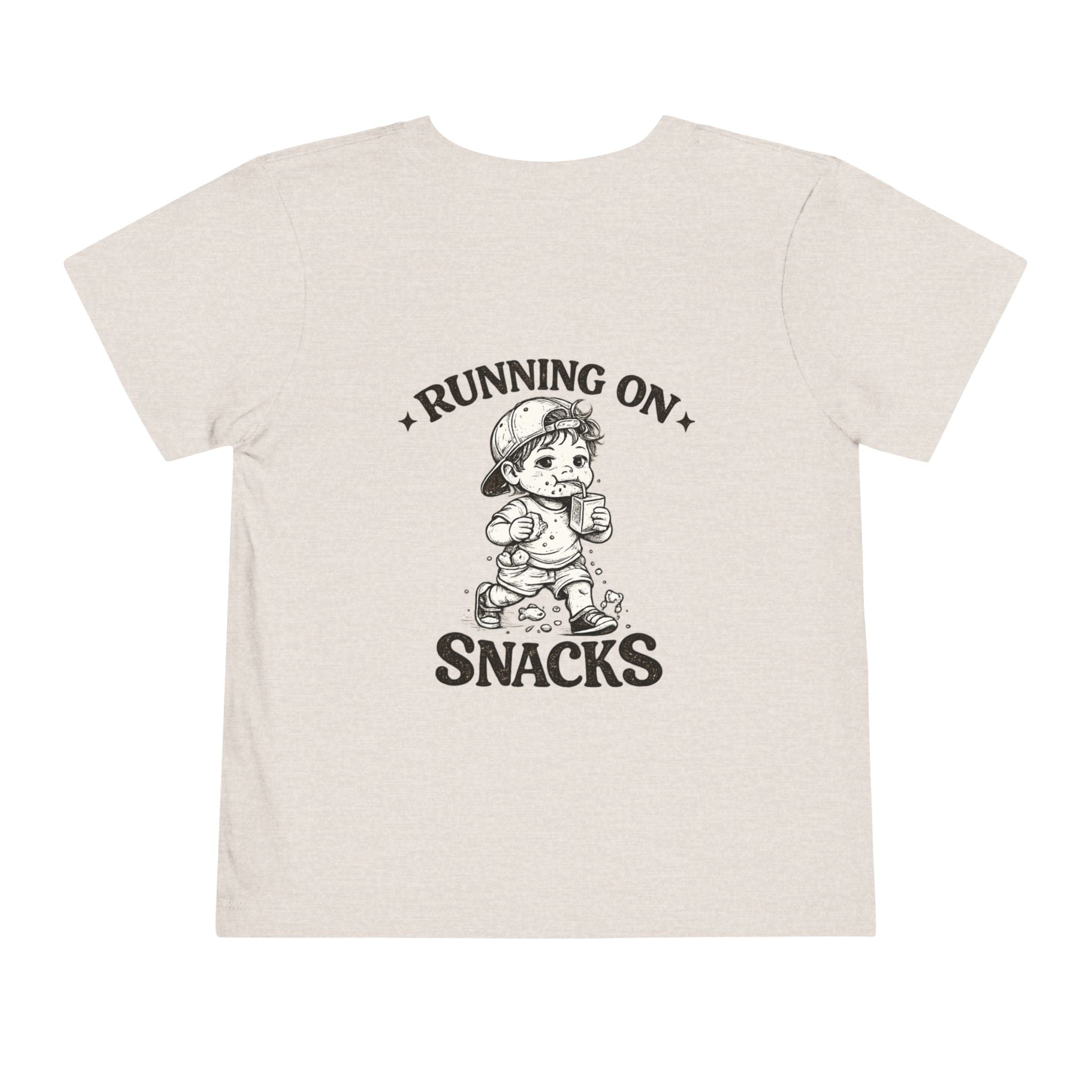 Running on Snacks Toddler Tee — “Feral Kids Club” Minimal Chest Logo