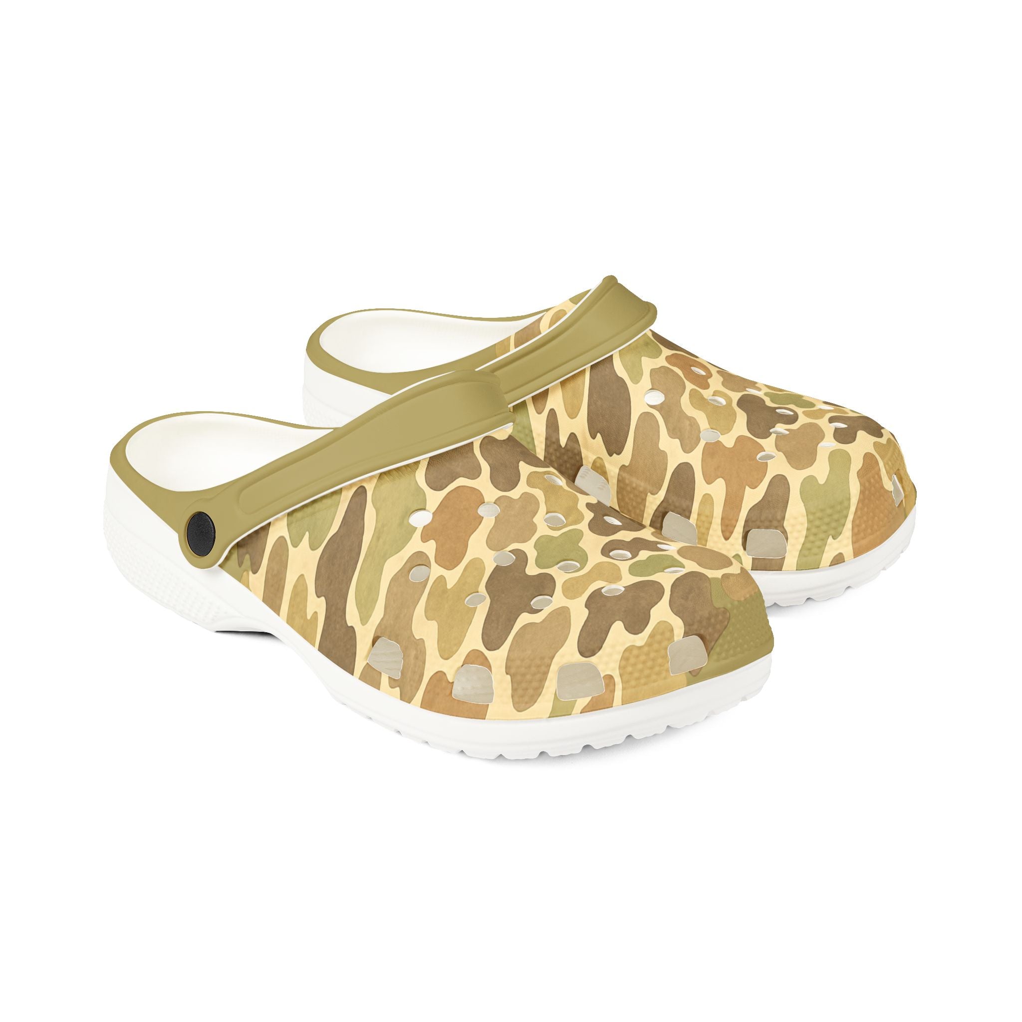 Duck Camo Print Foam Clogs — Lightweight Slip-On Shoes