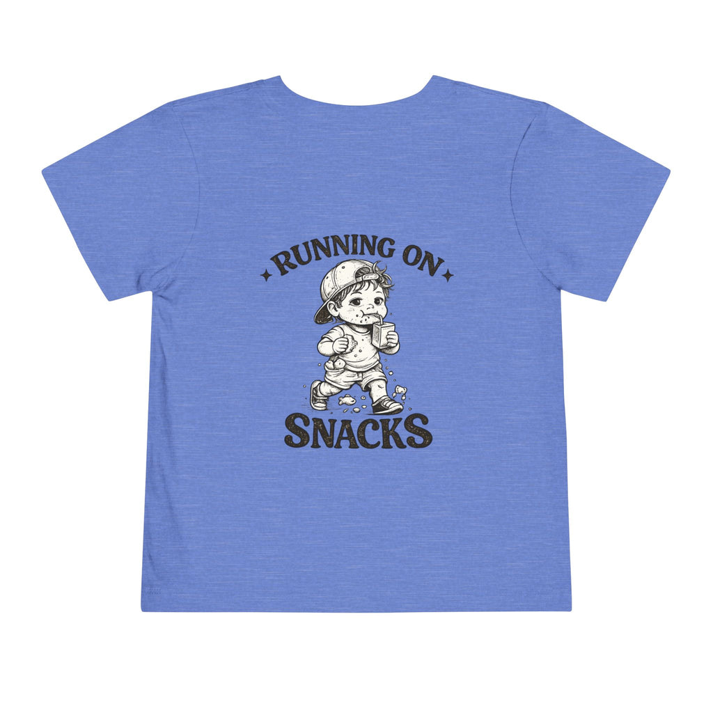 Running on Snacks Toddler Tee — “Feral Kids Club” Minimal Chest Logo