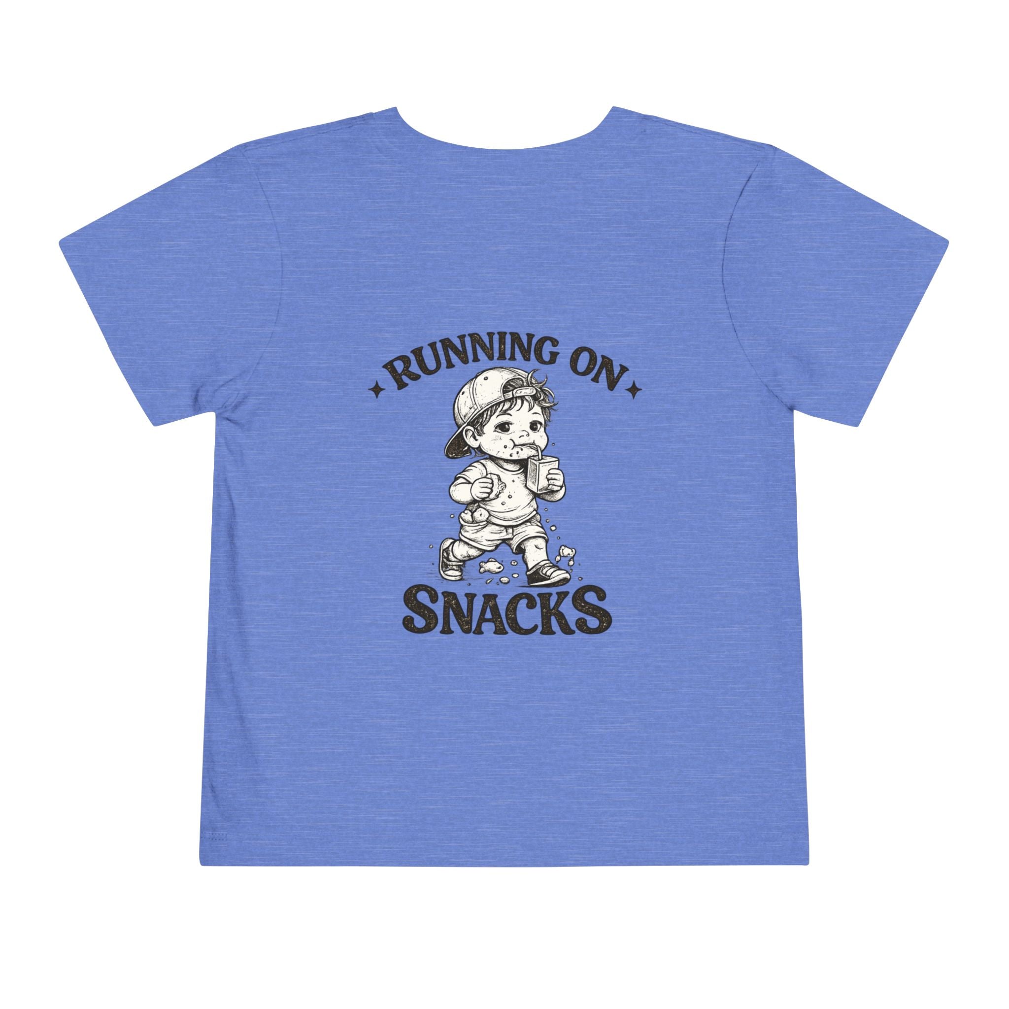Running on Snacks Toddler Tee — “Feral Kids Club” Minimal Chest Logo