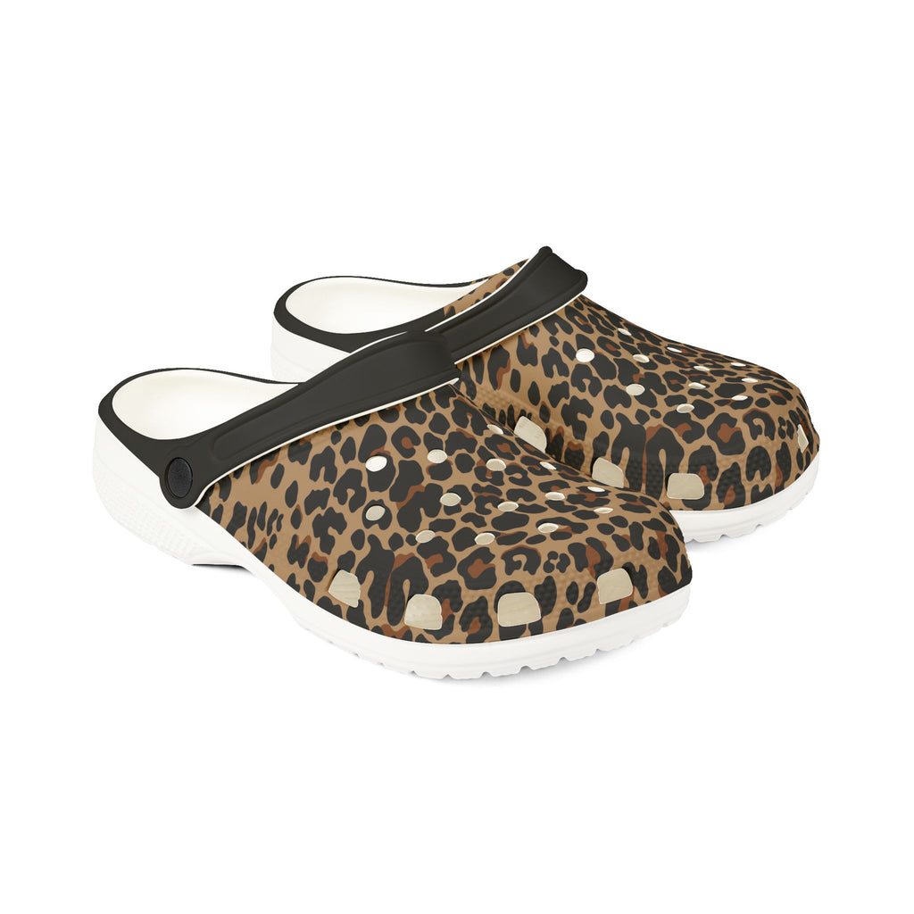 Leopard Print Foam Clogs — Lightweight Slip-On Shoes