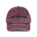 Vintage Embroidered Cap — "Feral Moms Club" Distressed Hat
